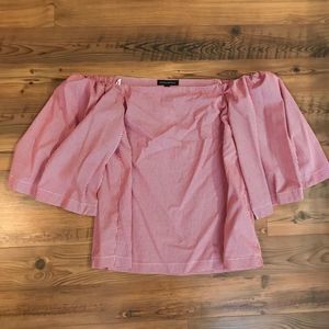 Banana Republic Sz S Poplin Off The Shoulder Top
